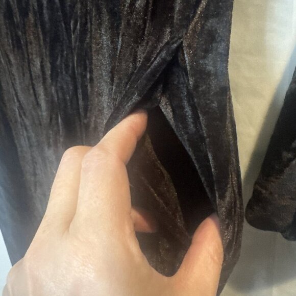 A New Day Women's Black Velour Bell Long Sleeve Jumpsuit Sz XS NEW Party - Picture 6 of 16